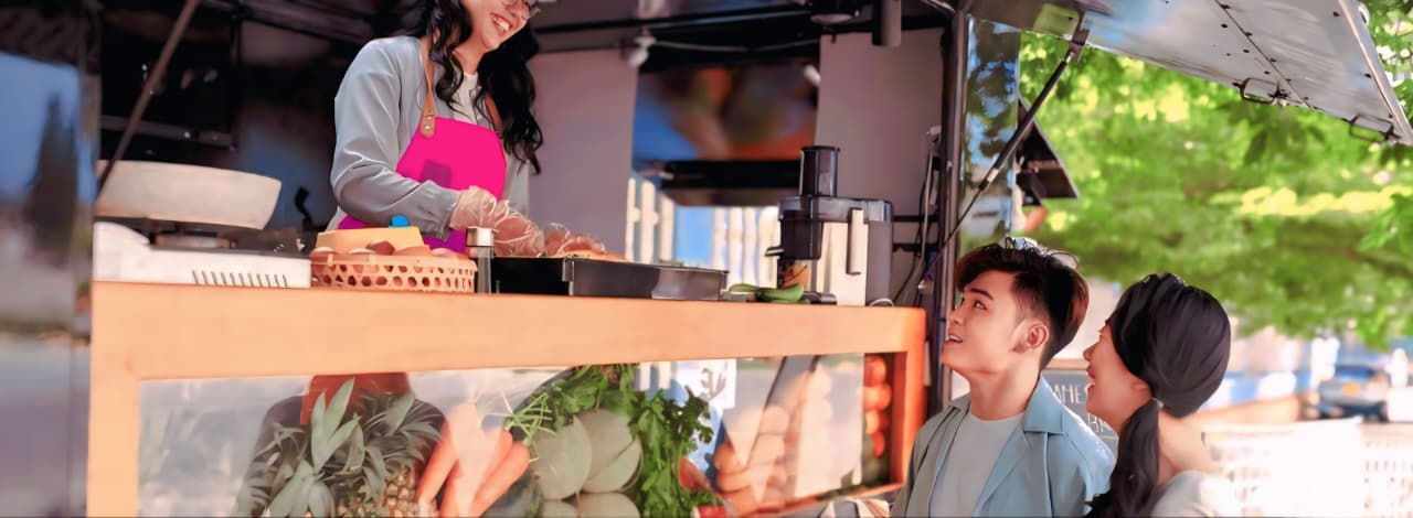 Food stall background